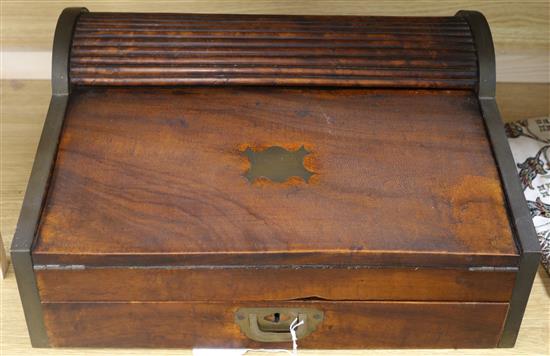 An Anglo-Indian camphorwood pop-up writing box